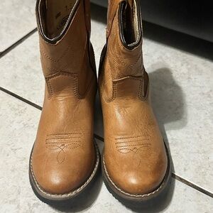 Kids Tan Leather Boots